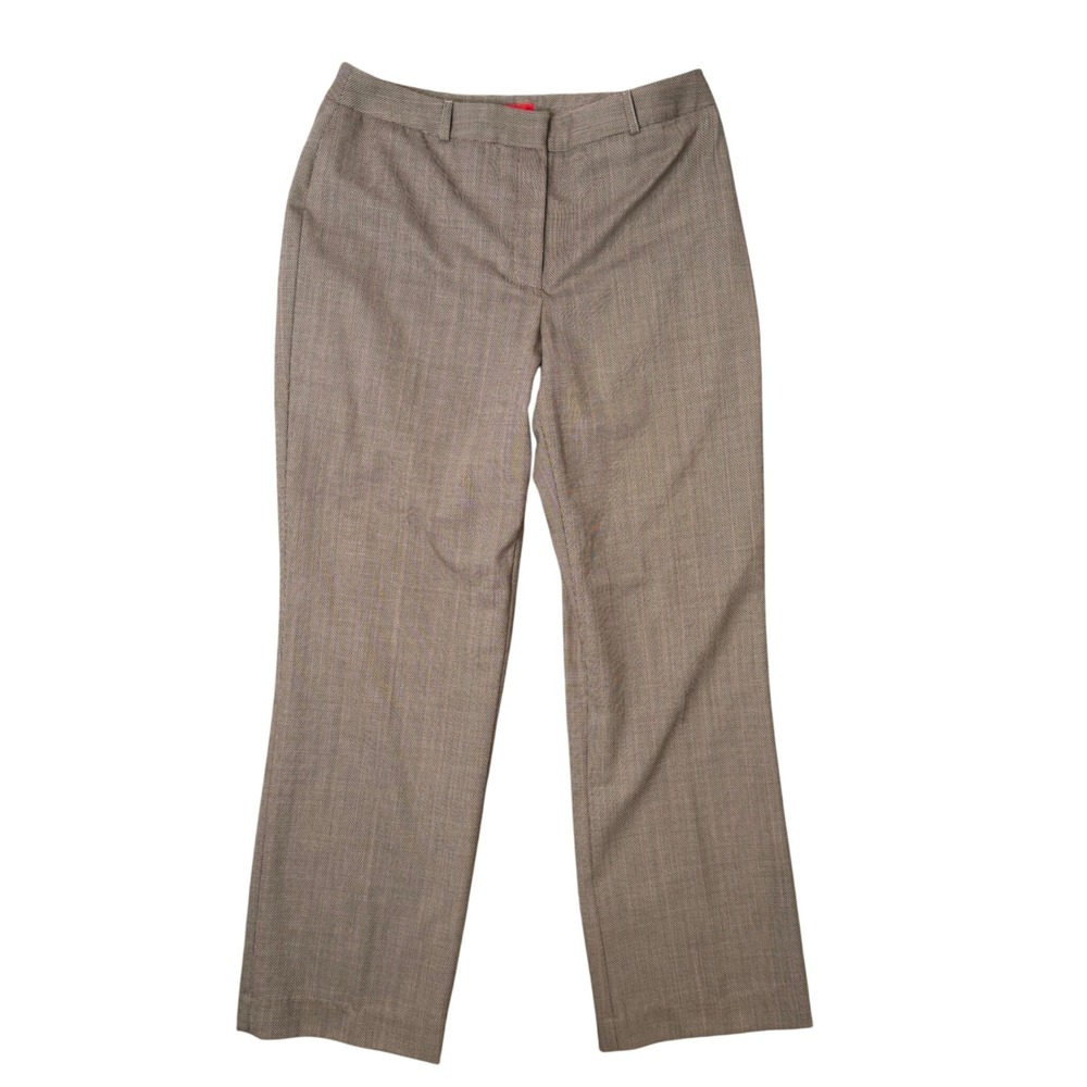 Anne‎ Klein Plaid Pants Size 12 Wool Blend Academia Office Twee Preppy Stretch